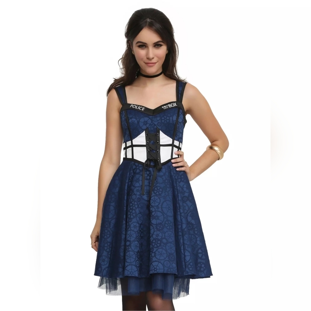 Blue Limited Edition Doctor Who TARDIS Dress, Medium NWT